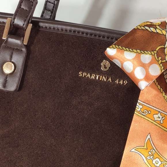 Spartina 449 brown suede shoulder bag - Picture 2 of 15